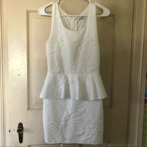 White peplum dress